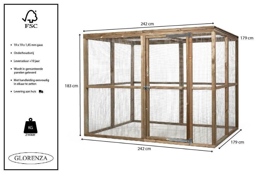 Houten konijnenrennen, Minder dan 60 cm, Kooi, Ophalen of Verzenden, Minder dan 75 cm