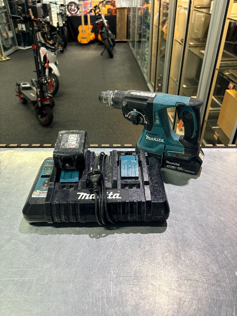 Makita DHR242 + 2 Accu's en Dubbele Snellader, Ophalen of Verzenden, ., ., .