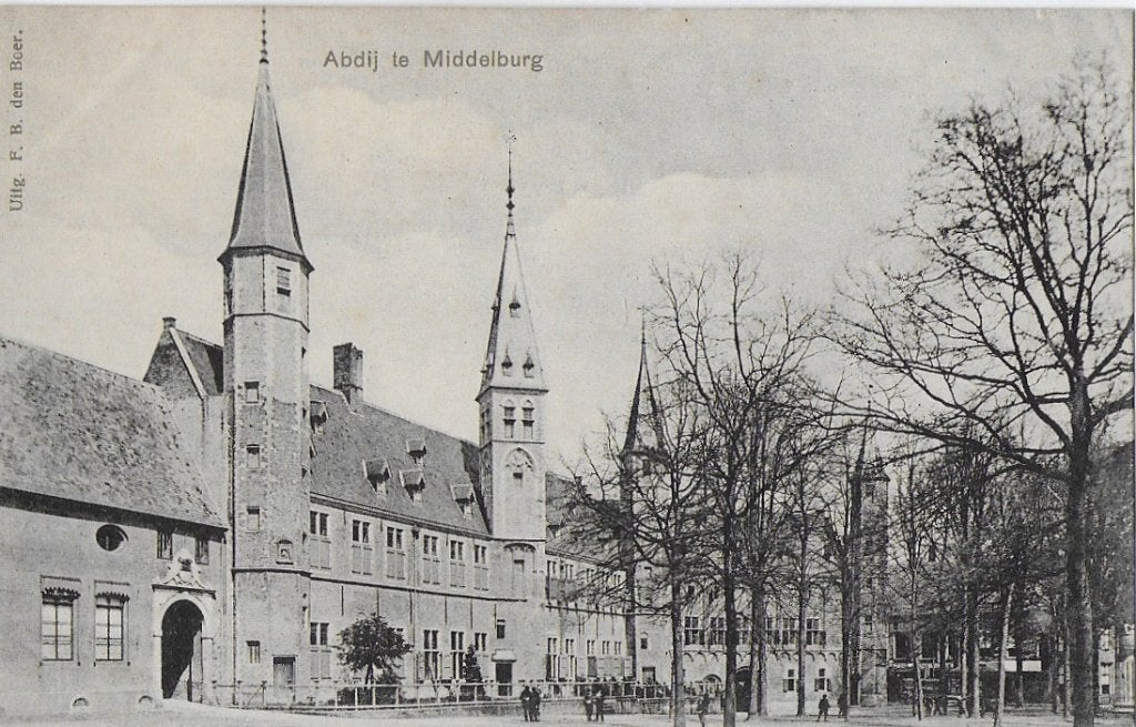 Middelburg Abdij Oude Ongelopen Ansichtkaart B1923), Ophalen of Verzenden, 1960 tot 1980, Ongelopen, Zeeland