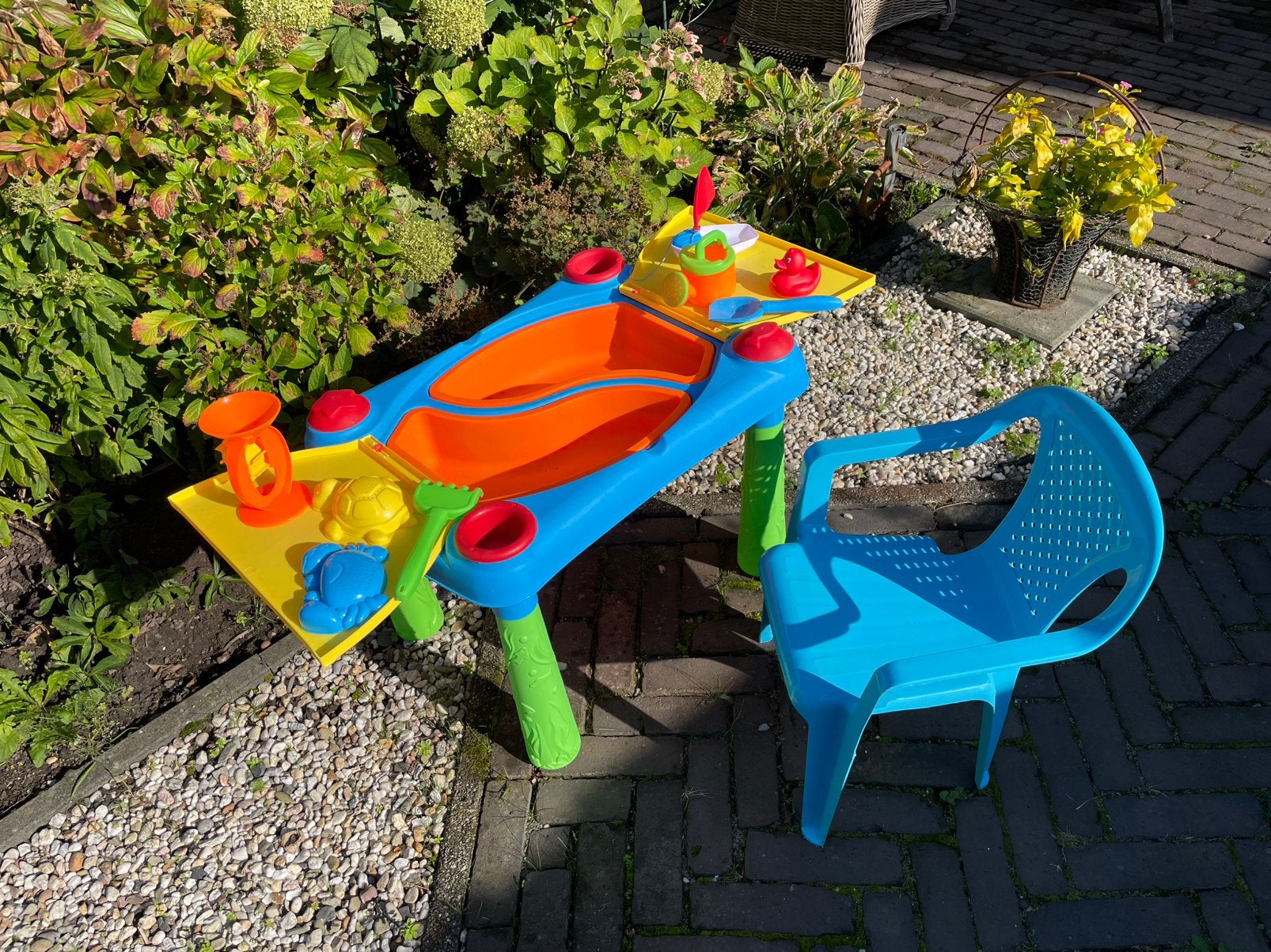 Zand / Water Tafeltje met Accessoires en Stoeltje, Ophalen, Gebruikt