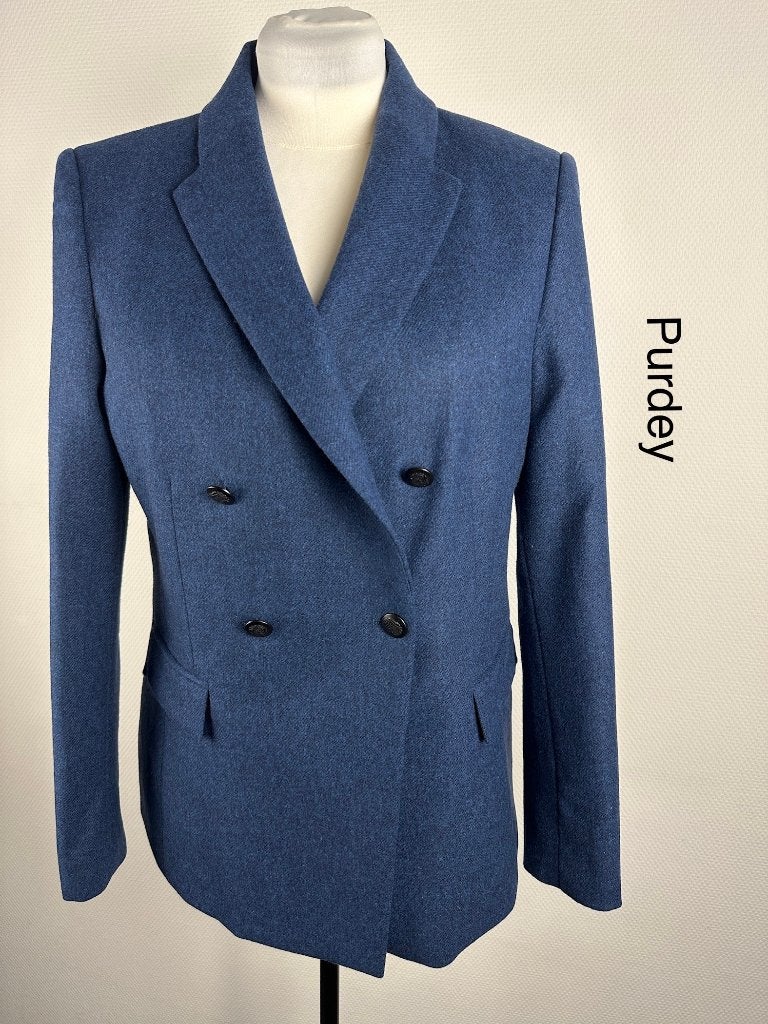 Purdey Blazer 100% merinowol (mt: 42) 31,5/333, Purdey, Blauw, Maat 42/44 (L), Purdey