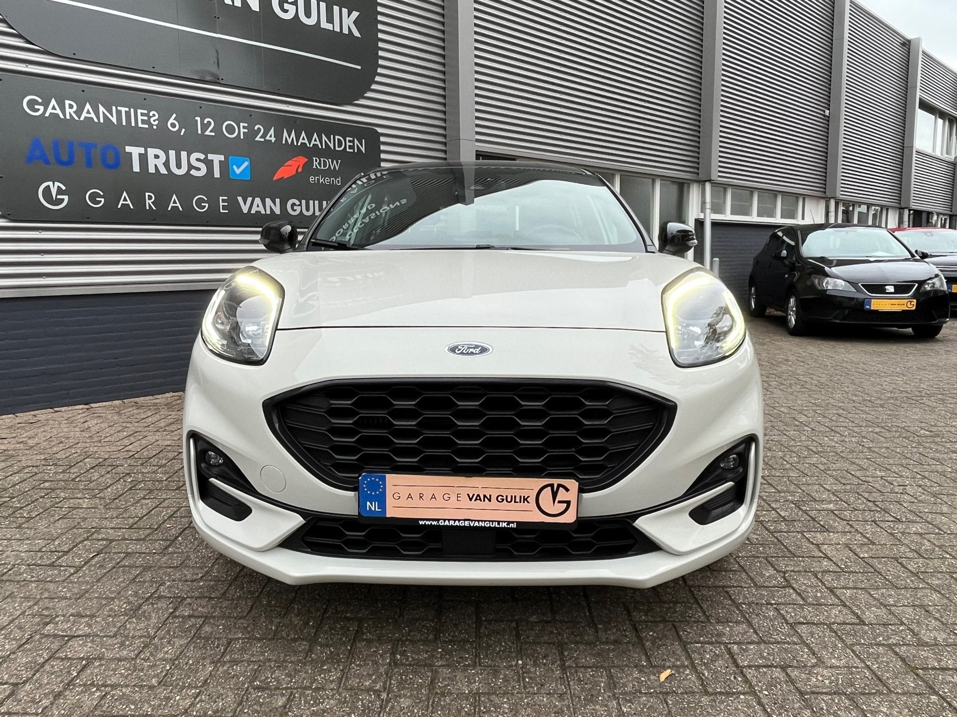 Ford Puma 1.0 155PK Hybrid ST-Line Navi,Clima,Cruise,Isofix,, Voorwielaandrijving, Stof, Wit, Origineel Nederlands