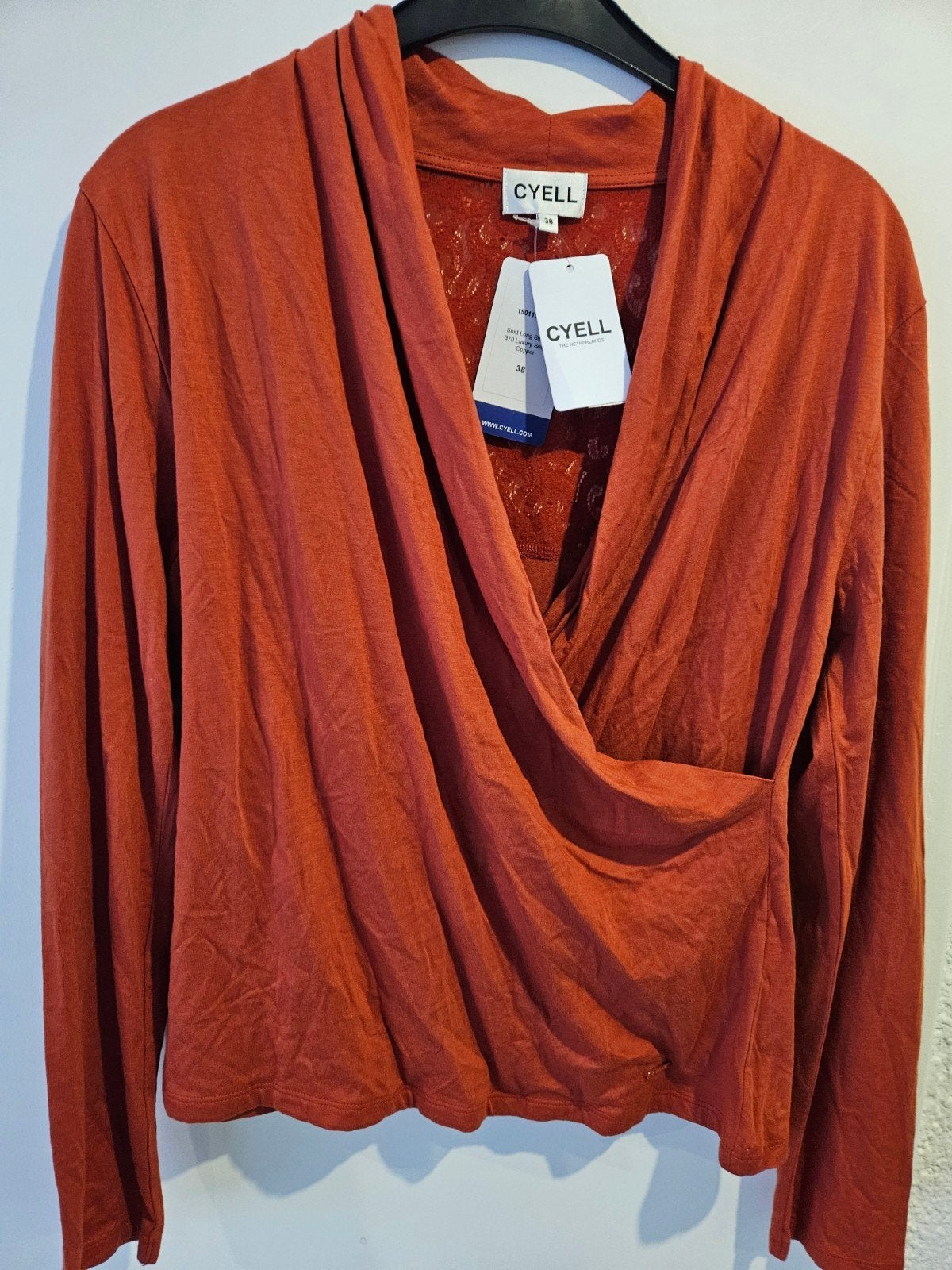 Cyell pyjama shirt met kant, koperkleurig, maat 38, Cyell, Ophalen of Verzenden, Nieuw, Maat 38/40 (M)