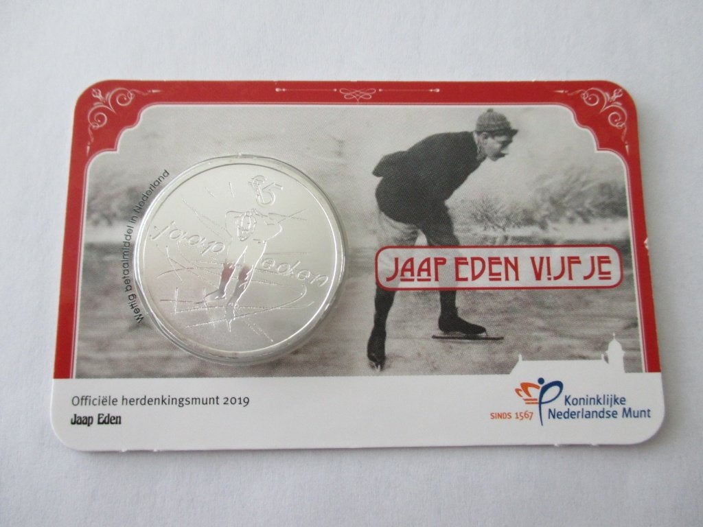 Coincard het Jaap Eden vijfje 2019, Ophalen of Verzenden, Koningin Beatrix, Euro's, Setje