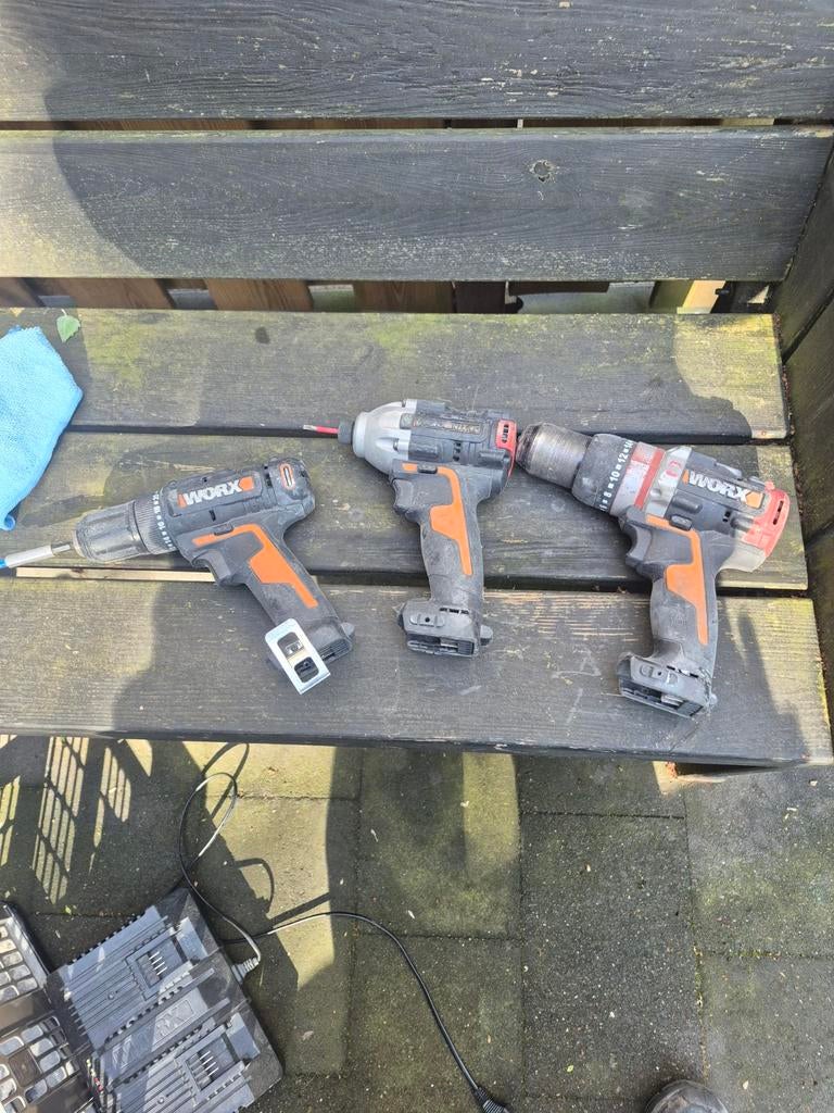 Worx schroefmachines (middelste verkocht), Doe-het-zelf en Verbouw, Gereedschap | Boormachines, Ophalen of Verzenden