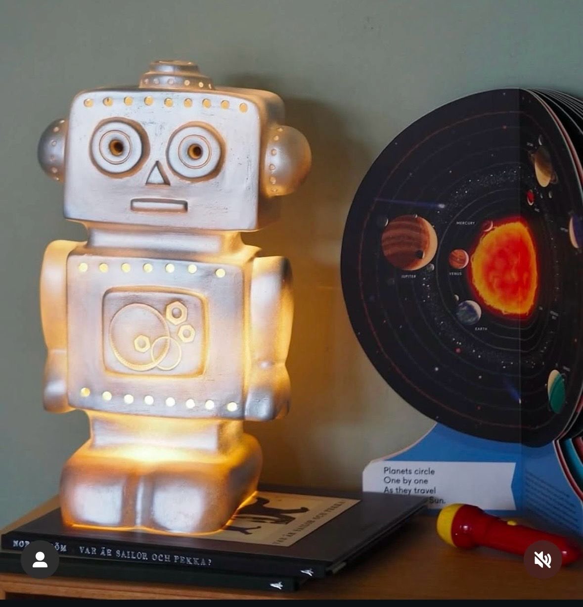Robot Lamp - Heico / Egmont Toys, Overige merken, Kunststof, Ophalen of Verzenden, Zo goed als nieuw
