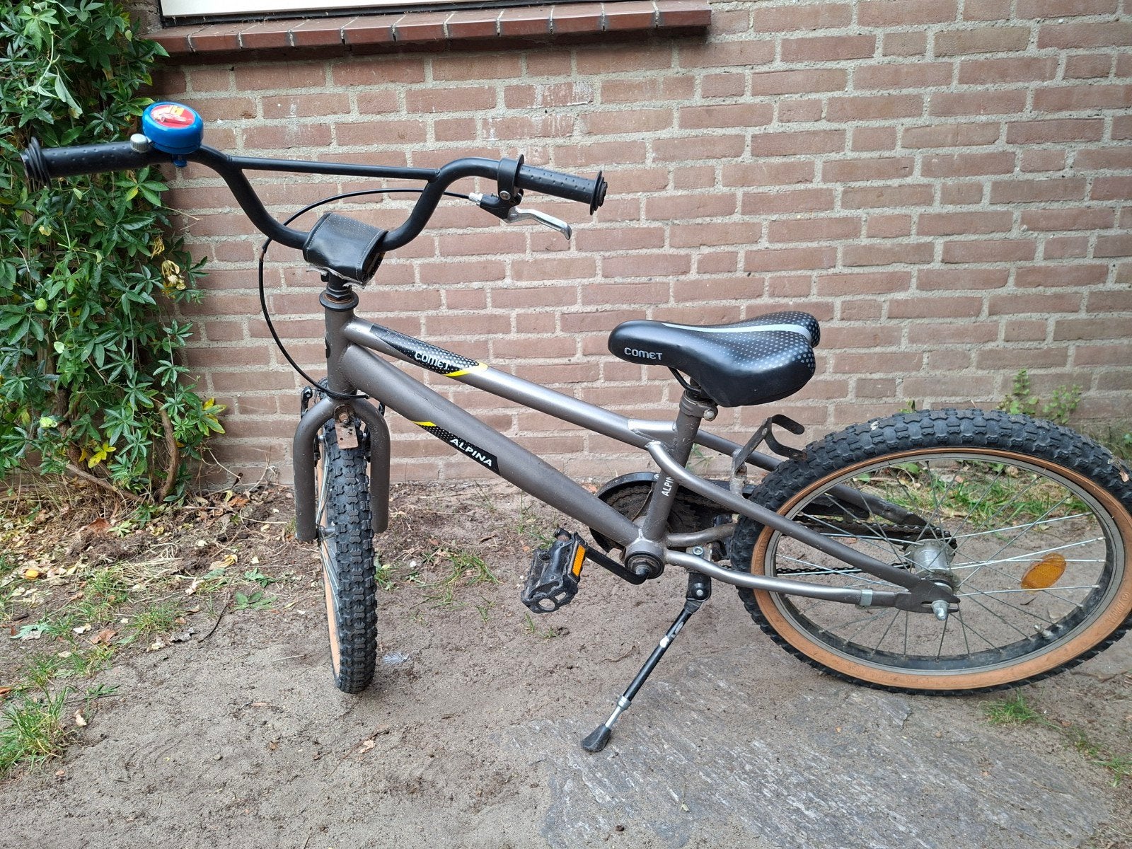 Alpina Comet kinderfiets 16 inch - Grijs, Fietsen en Brommers, Ophalen, Terugtraprem, Alpina, 16 tot 20 inch