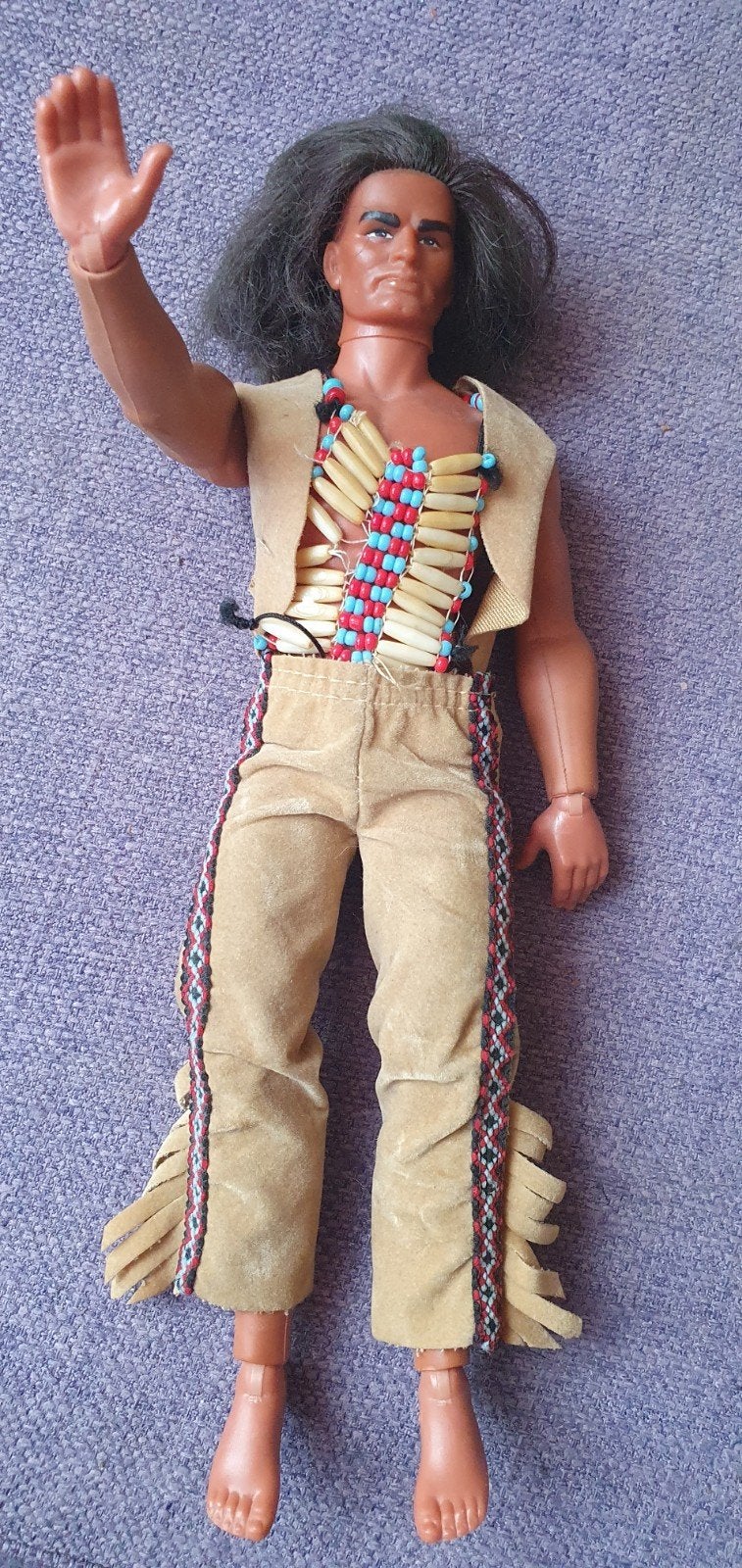 Vintage Mattel Indiaan Pop 1977 - Zeldzaam Verzamelaarsitem, Verzamelen, Poppen, Ophalen of Verzenden, Gebruikt, Pop