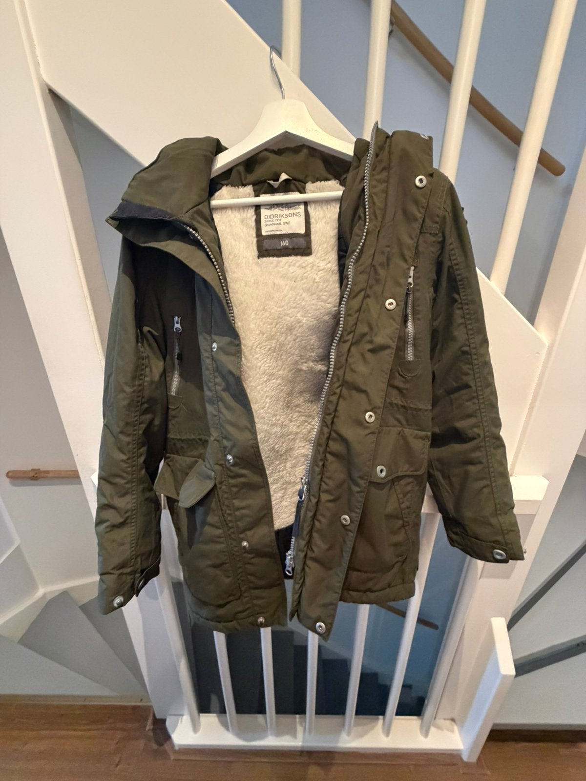 Winter jas didriksons - jongens - maat 160, Kleding | Dames, Jassen | Winter, Ophalen of Verzenden, Zo goed als nieuw, Zwart
