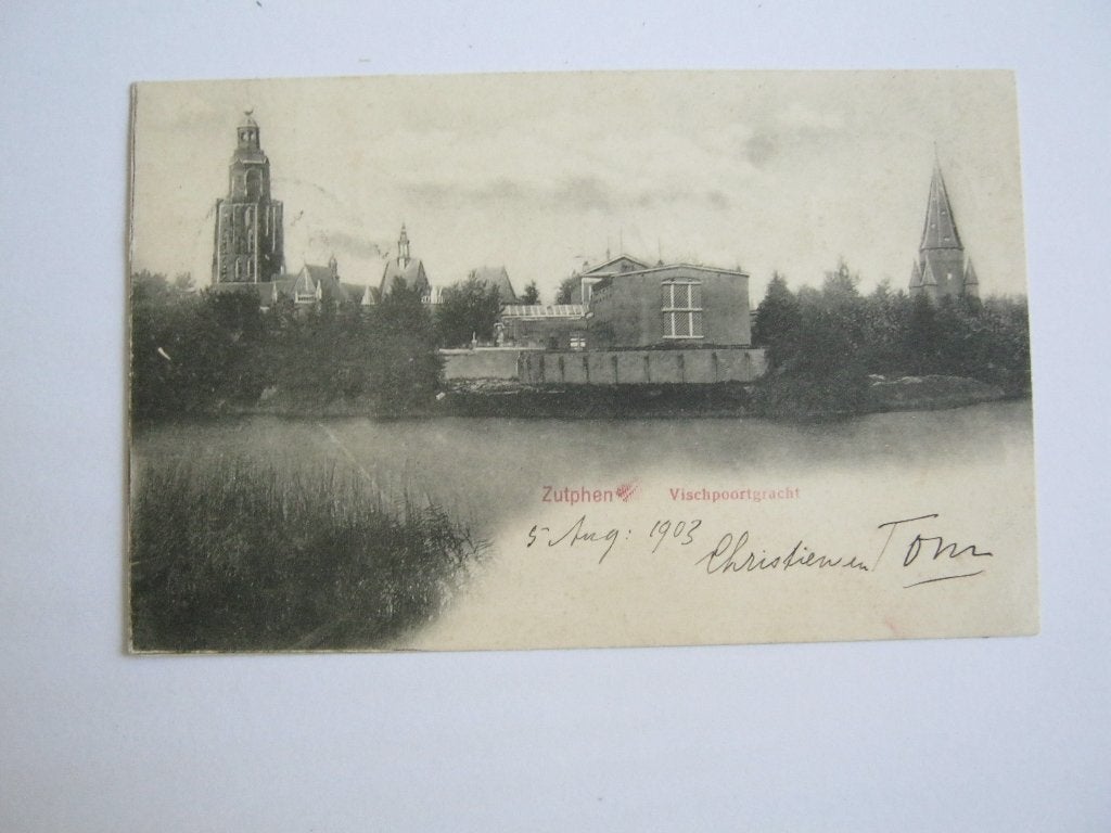 Ansichtkaarten Nederland, TC 9-102 Zutphen, Vischpoortgracht, Ophalen of Verzenden, Voor 1920, Gelopen, Gelderland