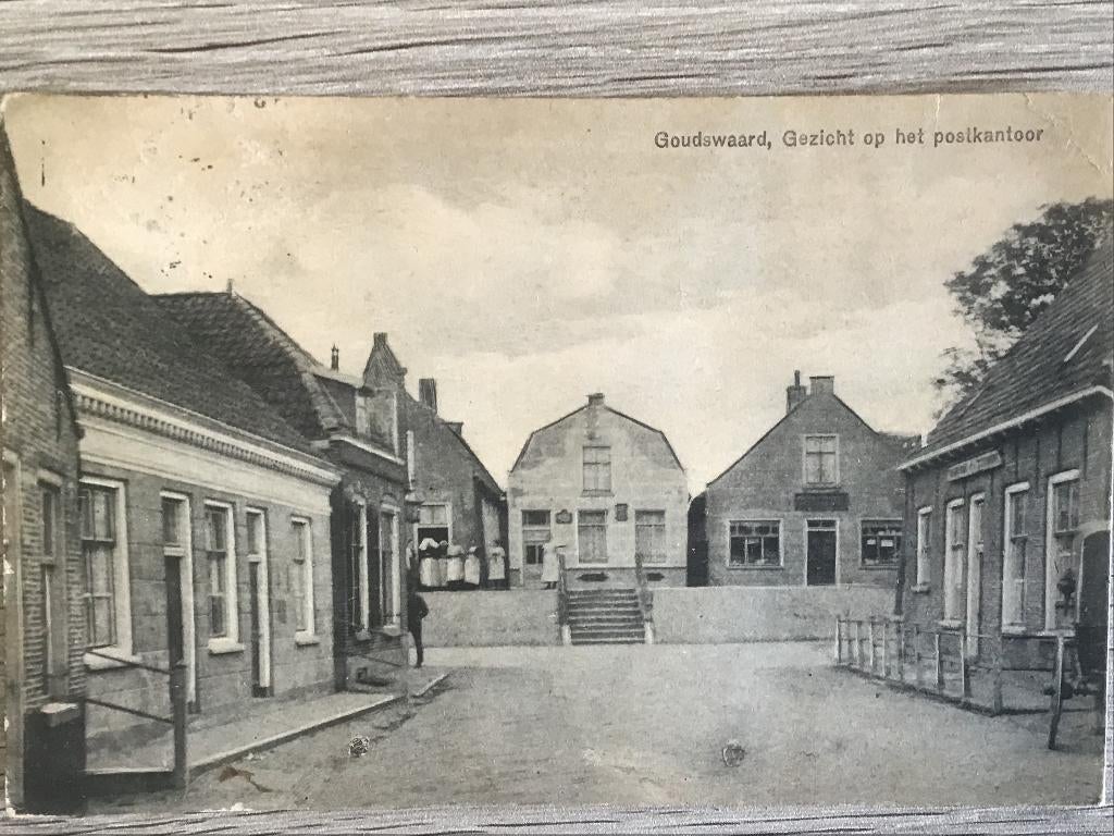Goudswaard Postkantoor 1923, Verzamelen, Ansichtkaarten | Nederland, Verzenden, 1920 tot 1940, Gelopen, Zuid-Holland