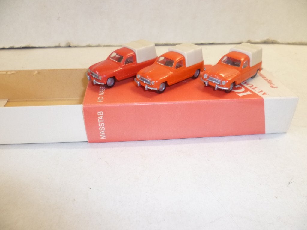 Igra Programm 1988 3x Skoda 1200 pick up met huif 1:87 auto, Ophalen of Verzenden, Nieuw, Bus of Vrachtwagen, Overige merken