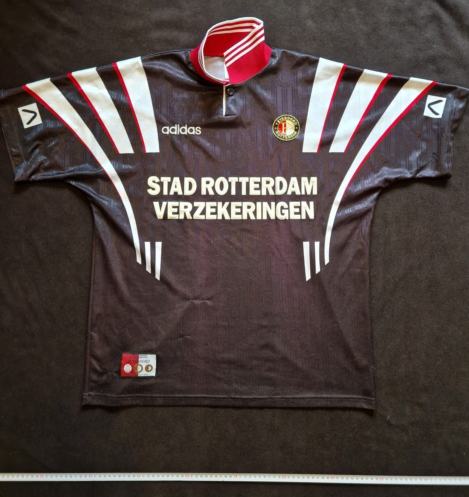 Feyenoord shirt 1996 1997 XL, Zwart, Maat 56/58 (XL), Ophalen of Verzenden, Adidas