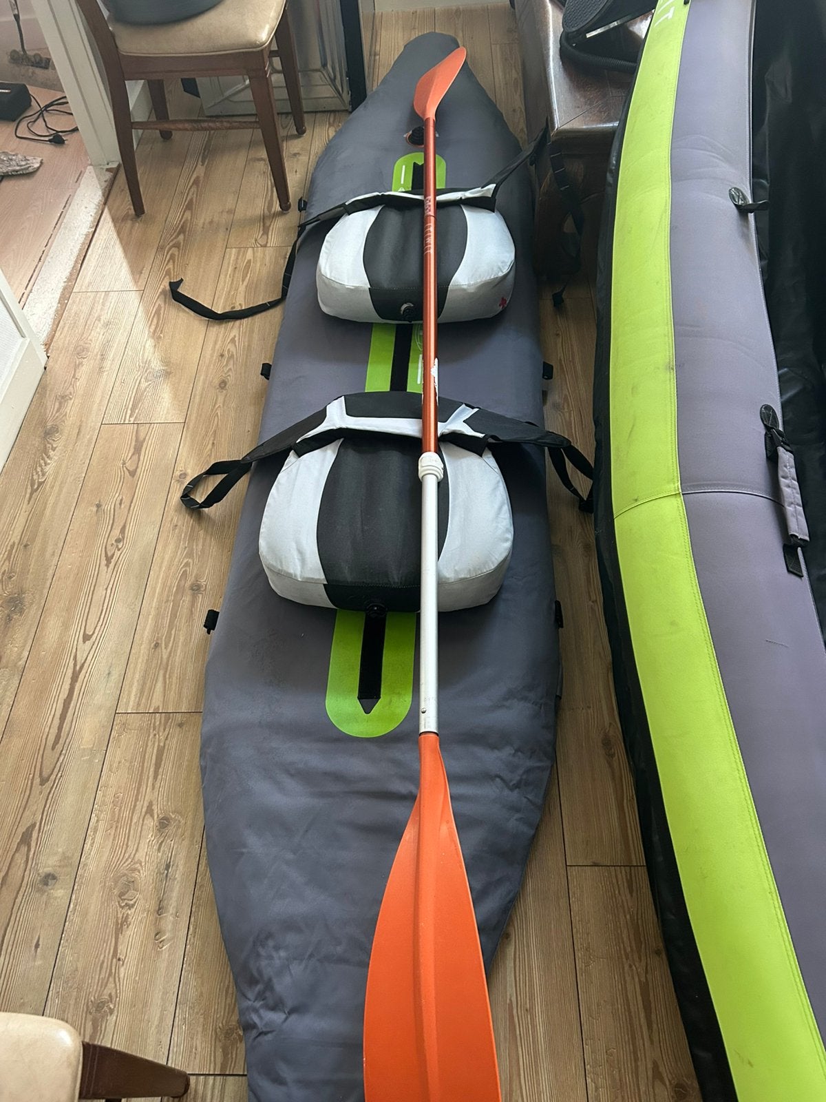 opblaasbare kajak voor twee personen, Watersport en Boten, Kano's, Gebruikt, Met peddels, Kajak, Twee personen