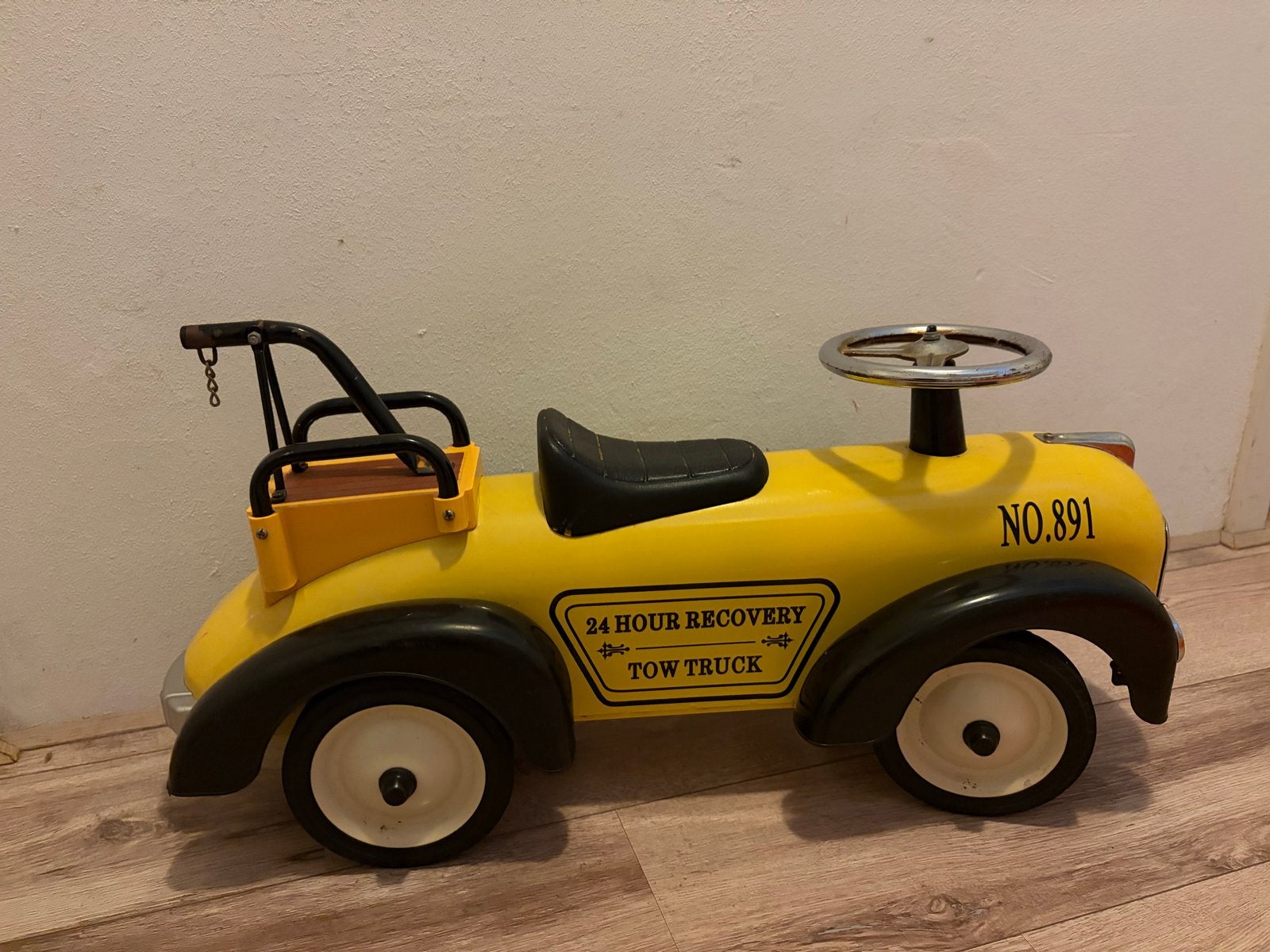 Gele loopauto sleepwagen voor kinderen, Ophalen, Gebruikt