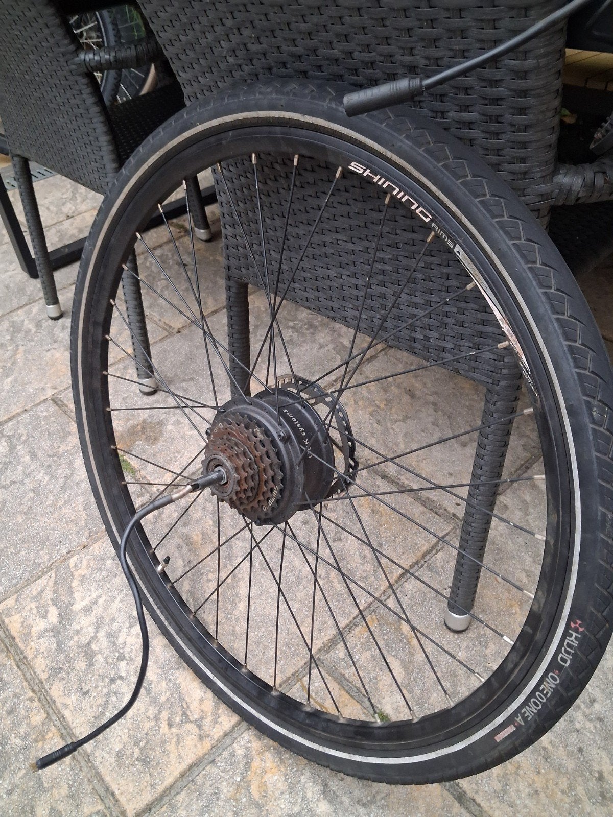 Elektrische fiets ombouwset met motorwiel en accu, Gebruikt, Ophalen of Verzenden, Motor, Aluminium