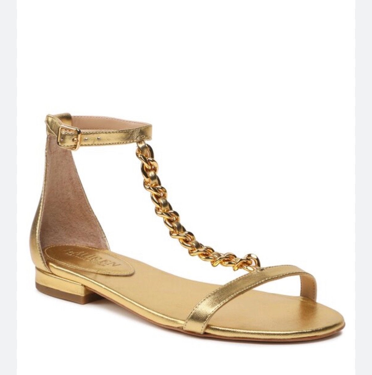Lauren Ralph Lauren Sandalen Goud Maat 40 Nieuw, Kleding | Dames, Schoenen, Ophalen of Verzenden, Nieuw, Geel, Sandalen of Muiltjes