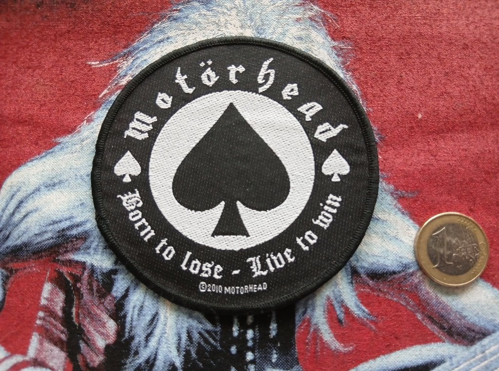 Motorhead vrij  mooie ronde born to lose 2010 patch 44, Verzenden, Nieuw, Kleding
