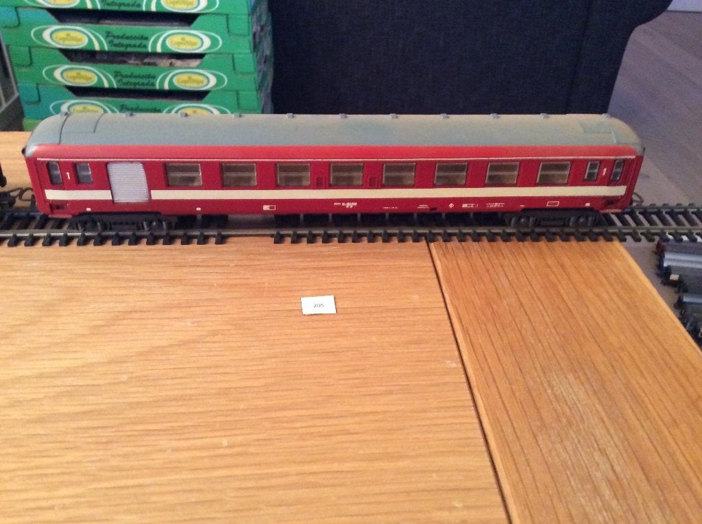 Lima rood DB 1e klas rijtuig - vintage modelspoor, Gebruikt, Gelijkstroom, Wagon, Ophalen of Verzenden