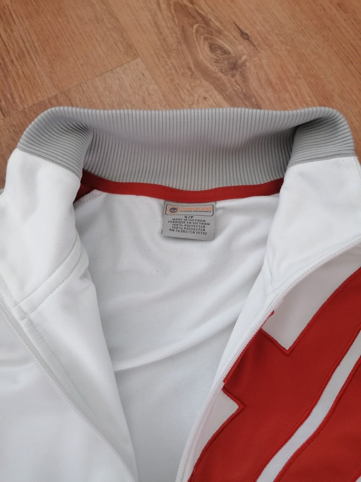 Timberland trainingsjack wit/oranje/grijs, Ophalen, Wit, Zo goed als nieuw, Timberland