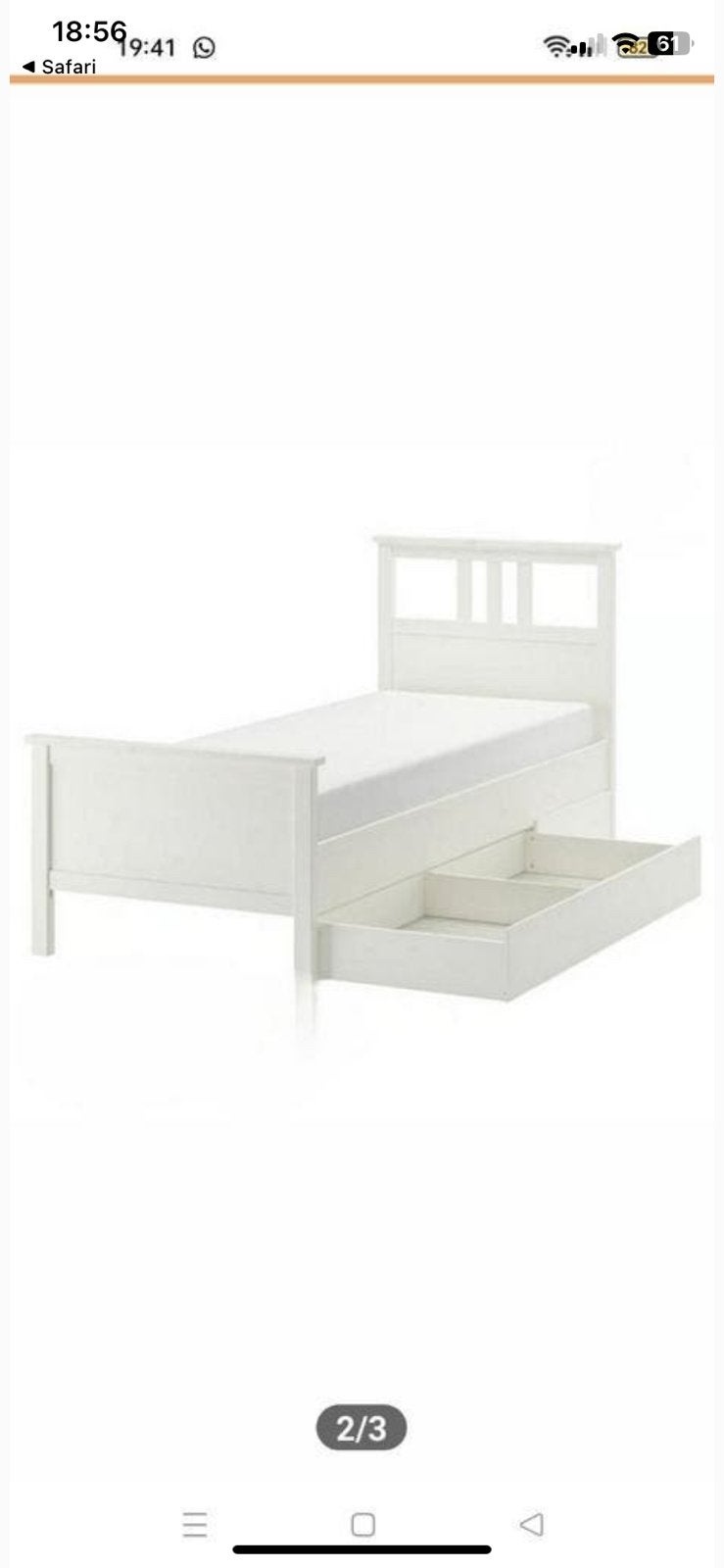Hemnes 1 persoons bed met lades, Ophalen, Gebruikt, 90 cm, Eenpersoons