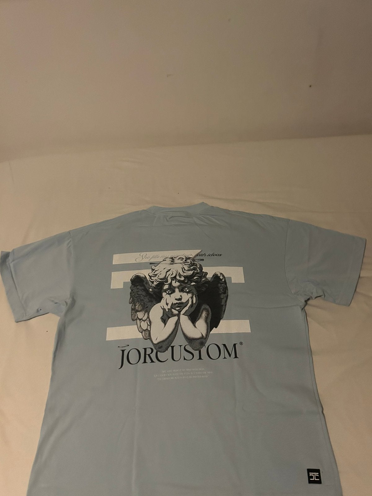 Jorcustom shirt L loose fit 2 keer gedragen, Ophalen, Zo goed als nieuw, Maat 56/58 (XL), Blauw