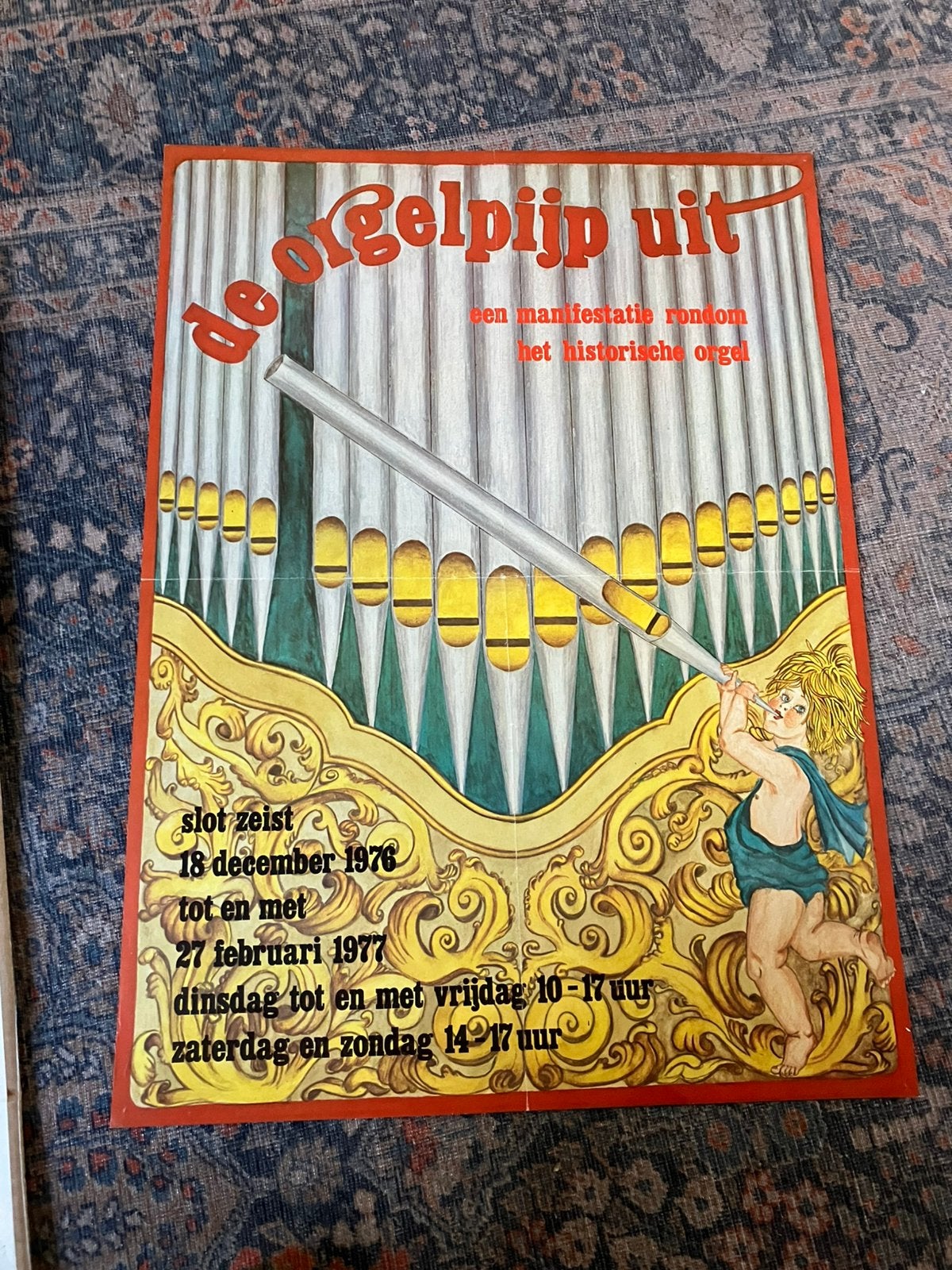 Poster Slot Zeist de orgelpijp uit 1976, Ophalen of Verzenden, Zo goed als nieuw, A1 t/m A3