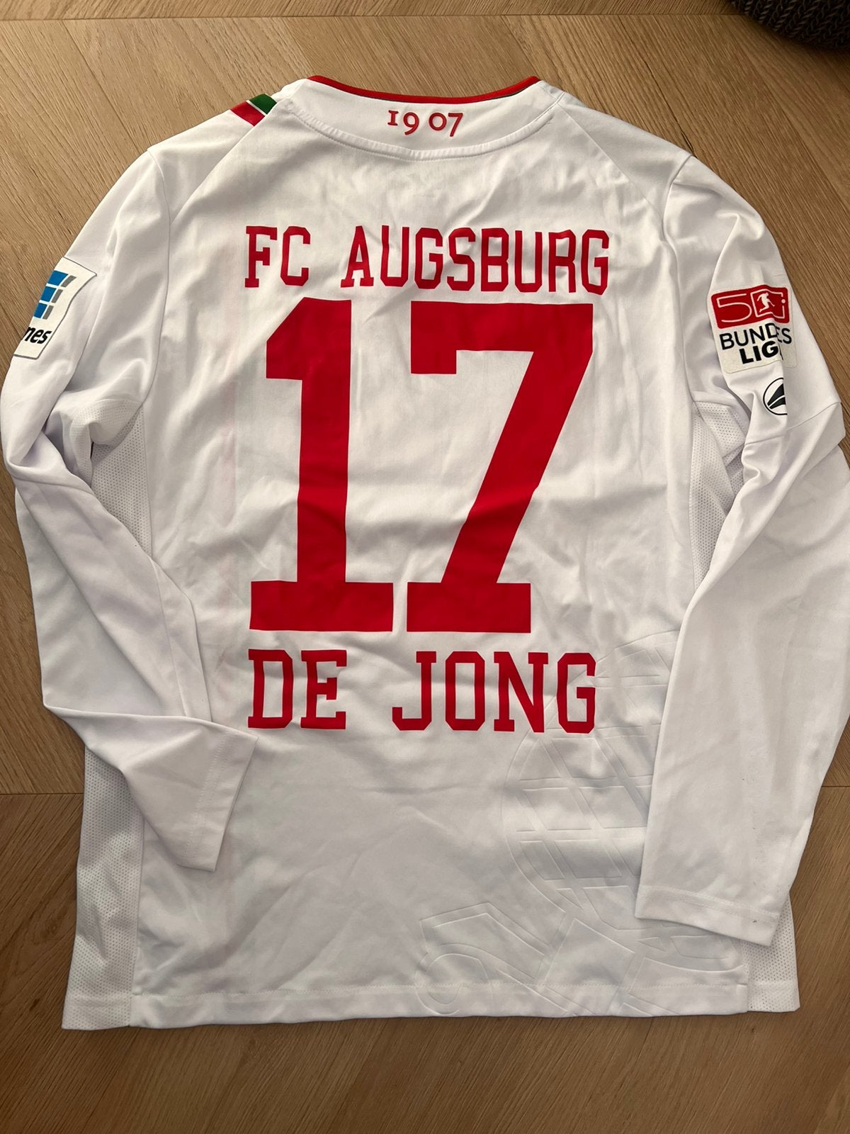 FC Augsburg matchworn Marcel de Jong shirt, Ophalen of Verzenden, Zo goed als nieuw, Buitenlandse clubs, Shirt