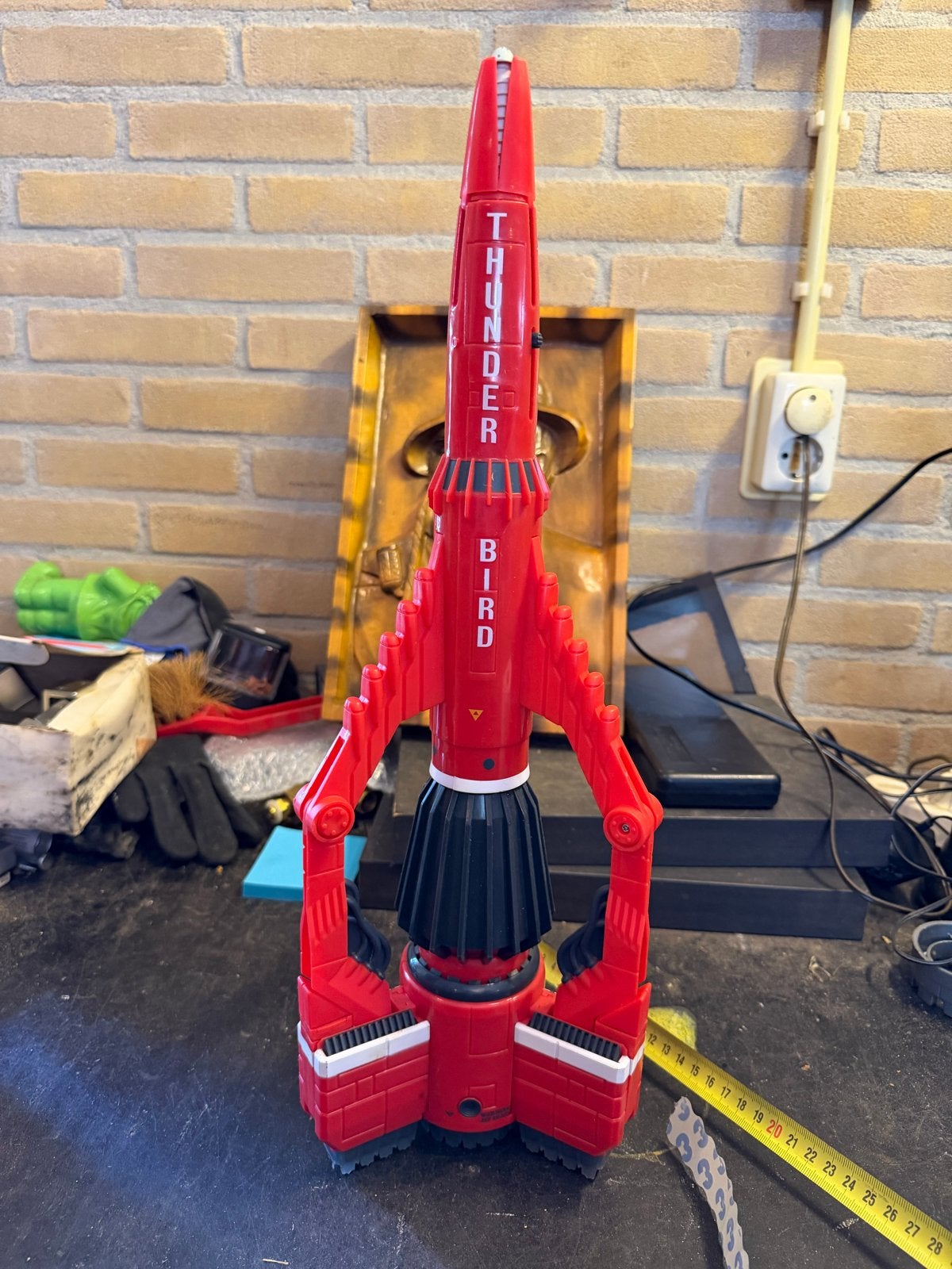 Thunderbird raket 49 cm hoog - Vintage speelgoed, Ophalen of Verzenden, Nvt, Nvt, Gebruikt