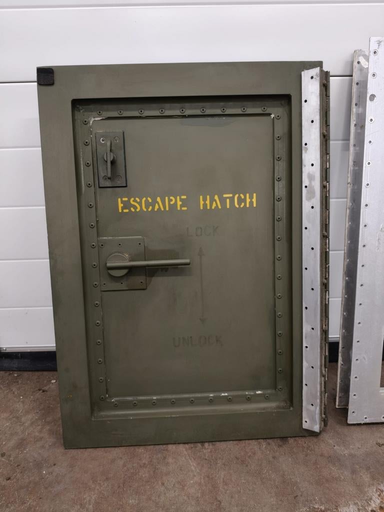 Aluminium vluchtdeur NATO container - Camper/Vrachtwagen, Ophalen, Gebruikt, Minder dan 80 cm, Minder dan 200 cm