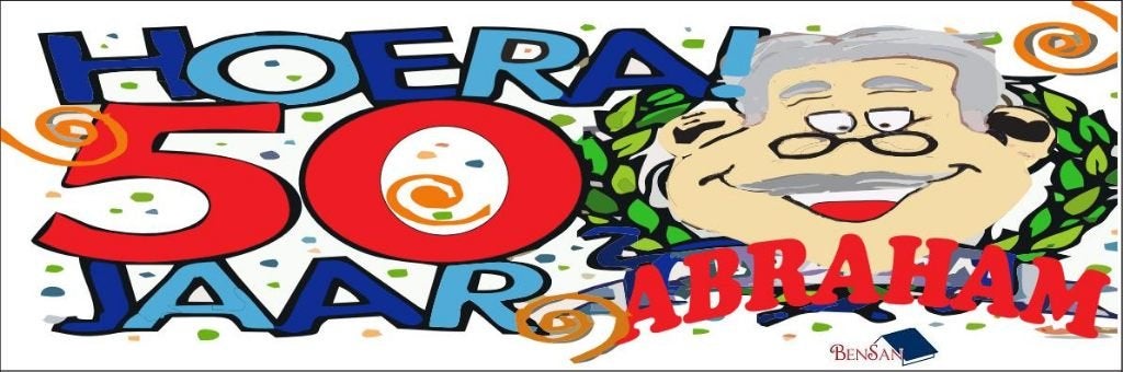 abraham spandoek banner 50 jaar blikvanger bensan enter, Ophalen, Zo goed als nieuw, Abraham of Sarah
