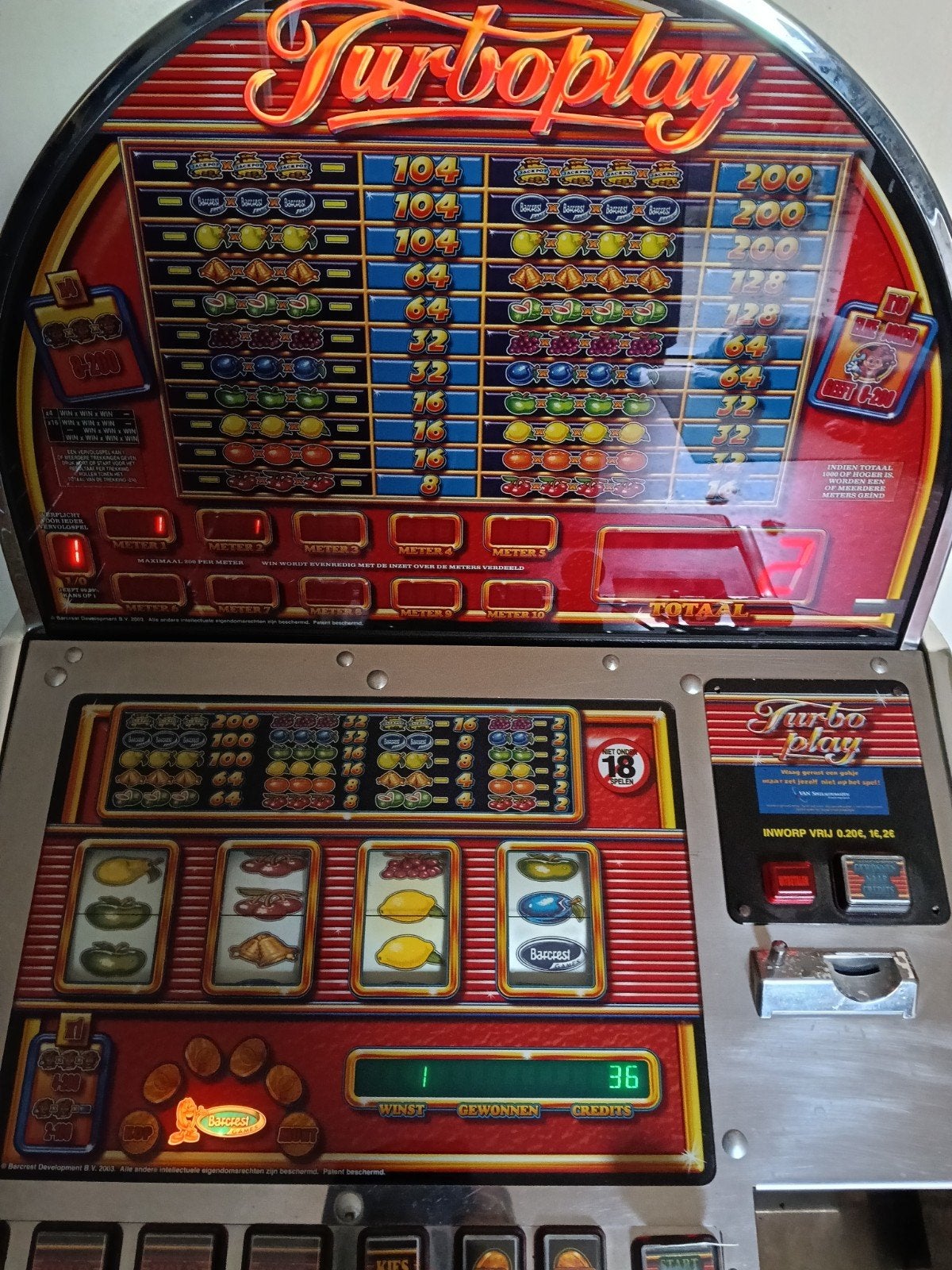 Gokkast, Verzamelen, Automaten | Gokkasten en Fruitautomaten, Euro, Ophalen of Verzenden, Zo goed als nieuw