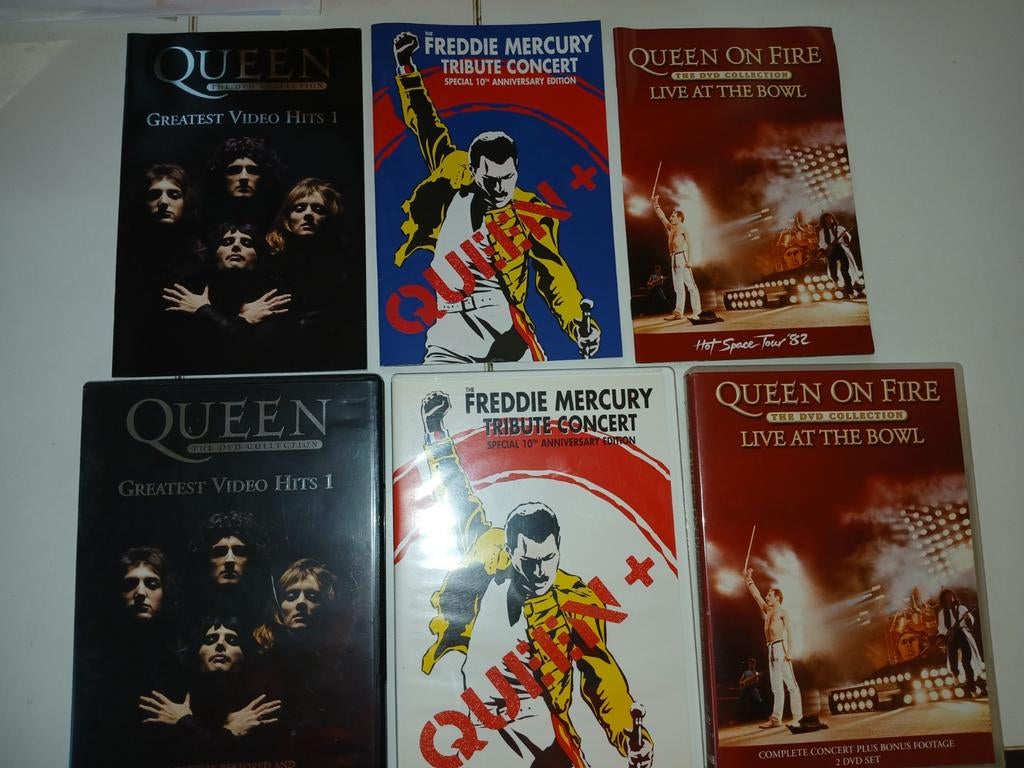 Queen DVD Collectie:6 Dvds in top conditie, Gebruikt, Alle leeftijden, Boxset, Muziek en Concerten