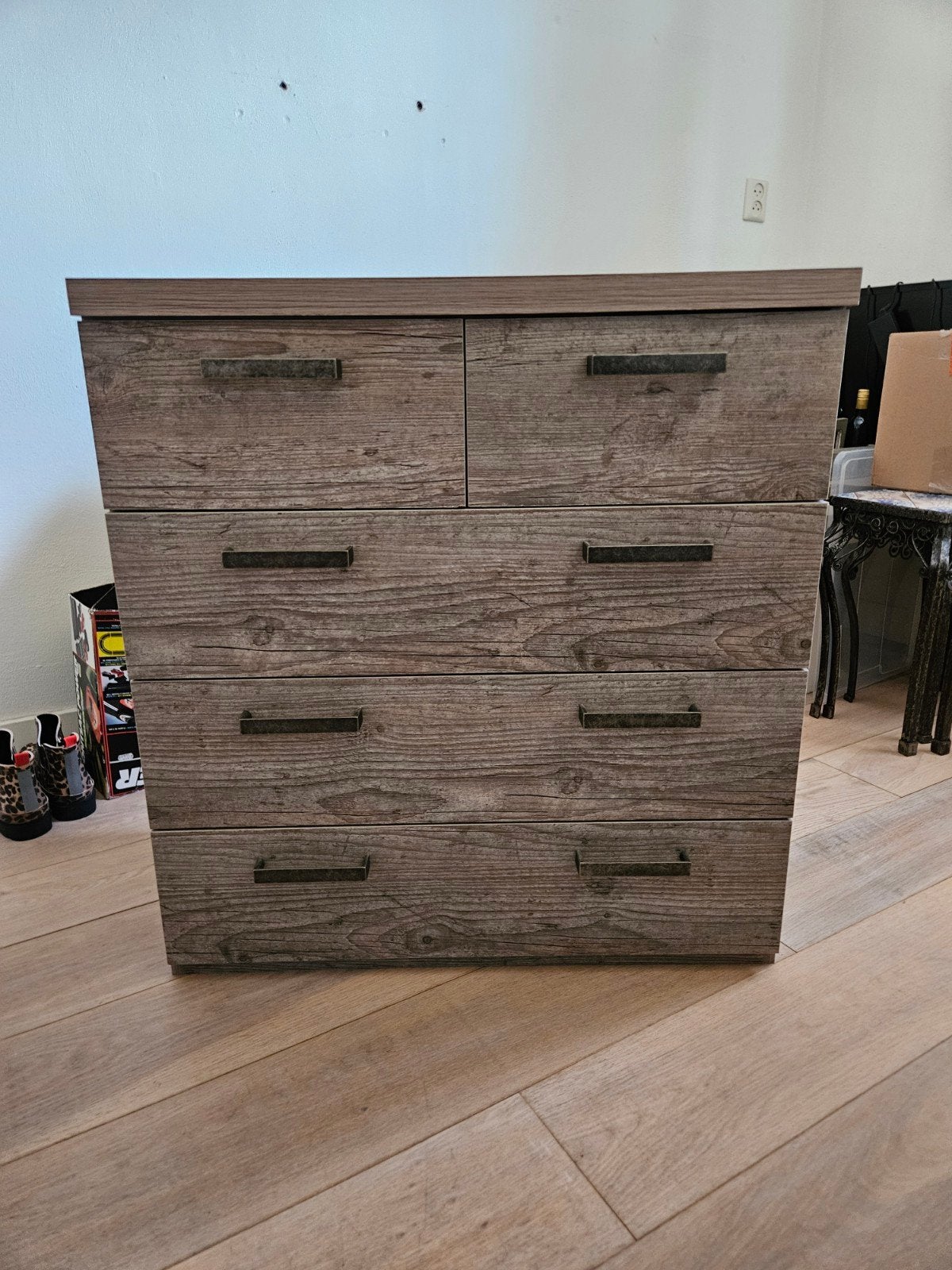 1 ladekast met 5 laden- Houtlook, Ophalen, 5 laden of meer, 50 tot 100 cm, Zo goed als nieuw
