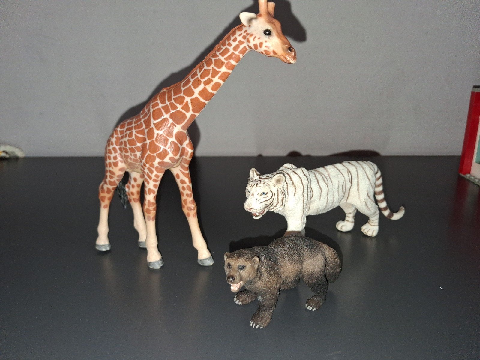 Schleich Dieren: Giraffe, Witte Tijger, veelvraat, Ophalen of Verzenden, Gebruikt