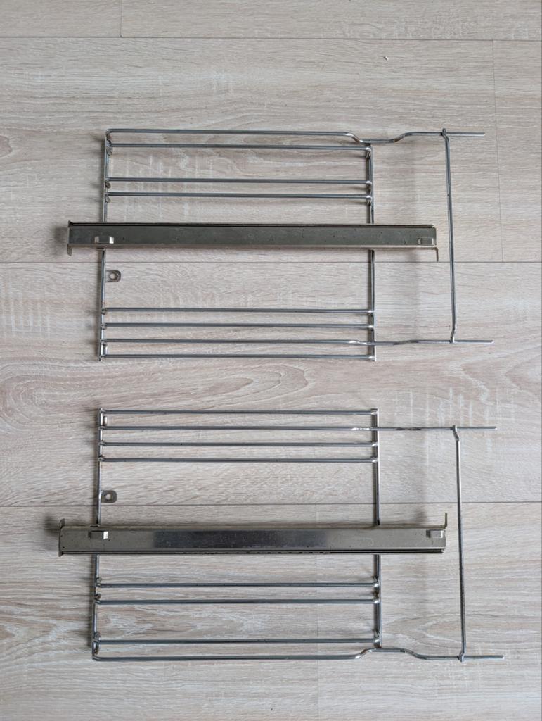 Telescopische geleiders voor inbouwoven Pelgrim, Witgoed en Apparatuur, Ovens, Ophalen of Verzenden, Gebruikt