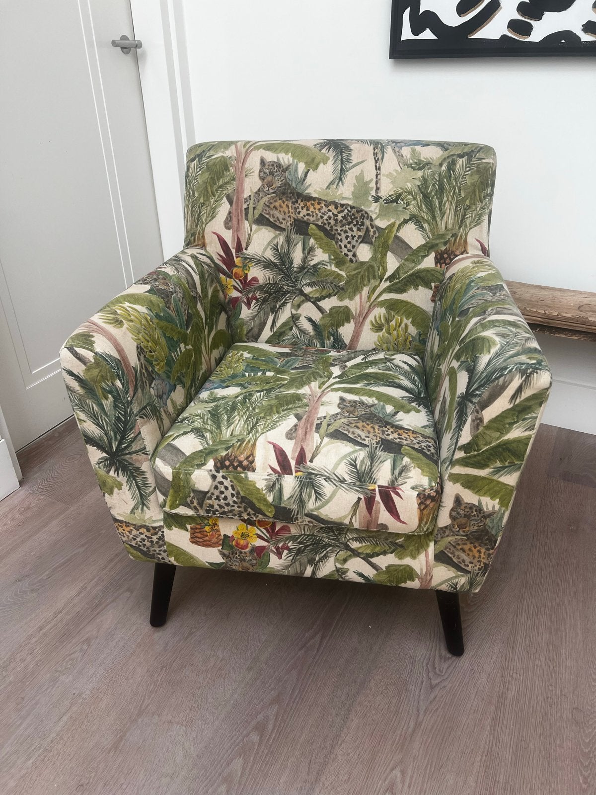 Fauteuil met jungleprint - Zo goed als nieuw, Ophalen, Overige kleuren, Zo goed als nieuw, Eén