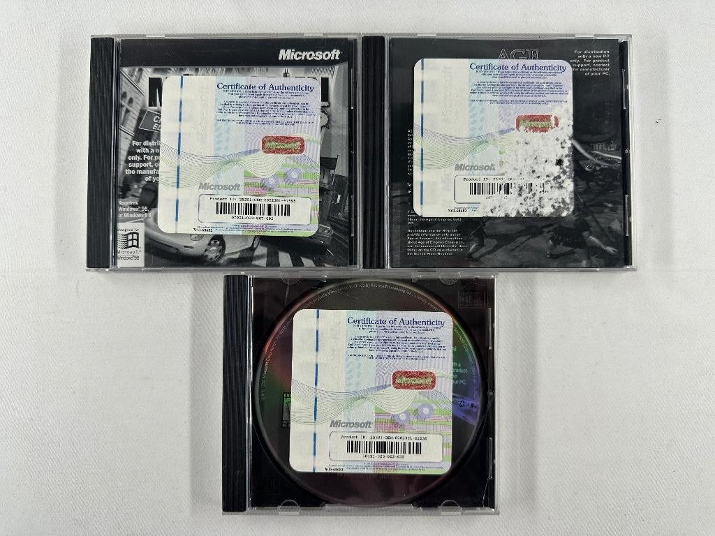3x Microsoft PC Games met Certificate of Authenticity, Spelcomputers en Games, Avontuur en Actie, Gebruikt, Microsoft, 1 speler