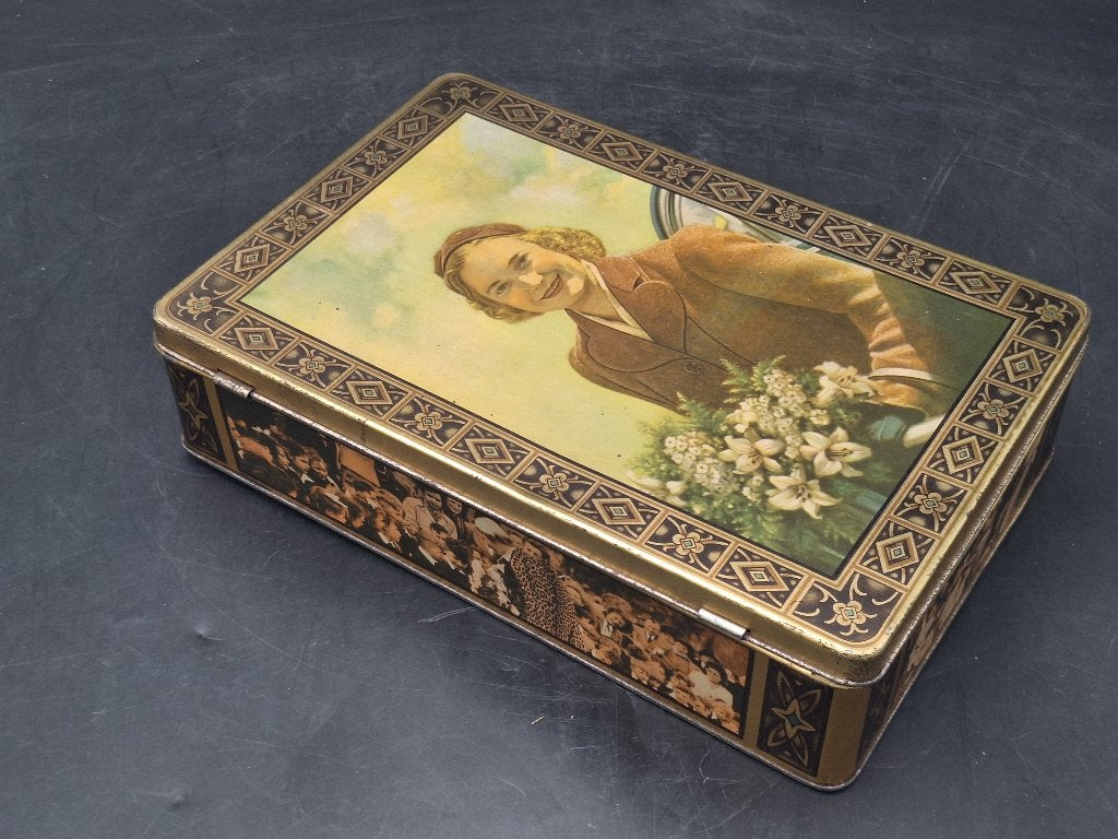 oude blikken doos, De Beukelaer Frere, jaren 60, Verzamelen, Ophalen of Verzenden, Gebruikt, Overige, Overige merken