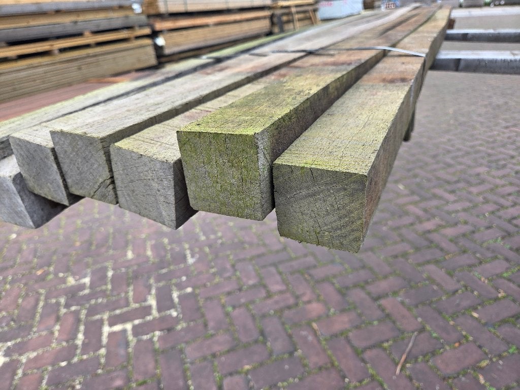 Restantje hardhouten B-keus palen - nr: HB225, Ophalen, Palen, Nieuw, Hardhout