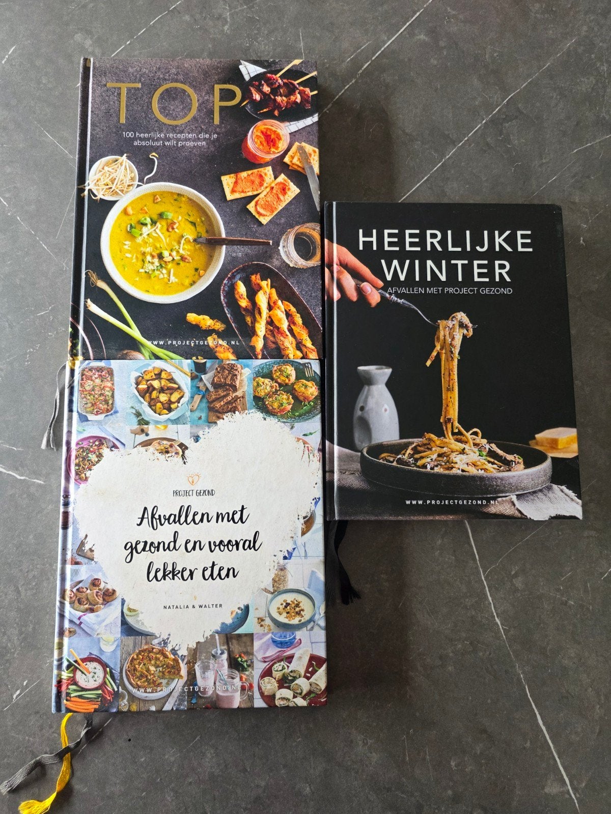 3x Project Gezond kookboeken | TOP +Heerlijke Winter +Boek 1, Voorgerechten en Soepen, Project Gezond, Gezond koken, Ophalen of Verzenden