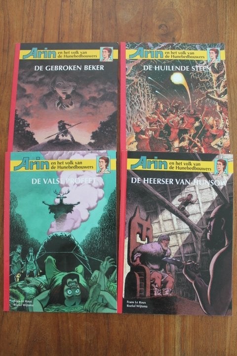 Arin en het volk van de Hunebedbouwers deel 1-4, Meerdere stripboeken, Ophalen of Verzenden, Gelezen