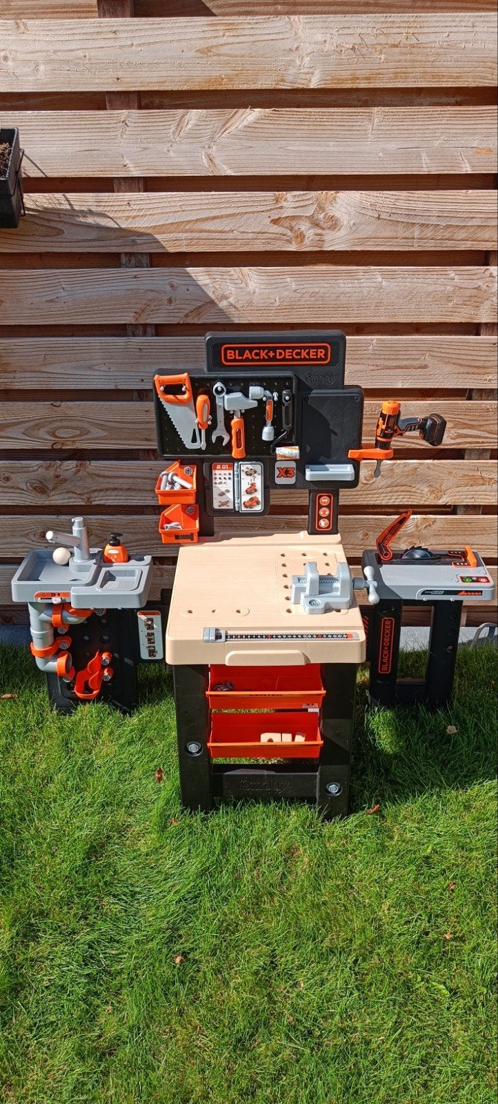 Black+Decker Smoby Werkbank met gereedschap en accessoires, Ophalen, Gebruikt, Jongen of Meisje
