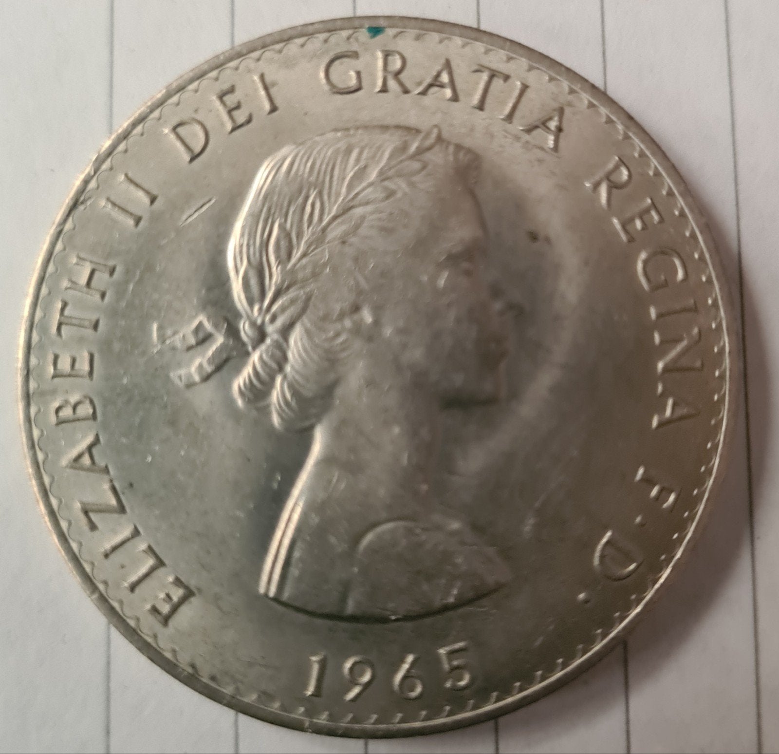 Churchill Crown 1965 - Elizabeth II, Ophalen of Verzenden, Overige landen, Losse munt