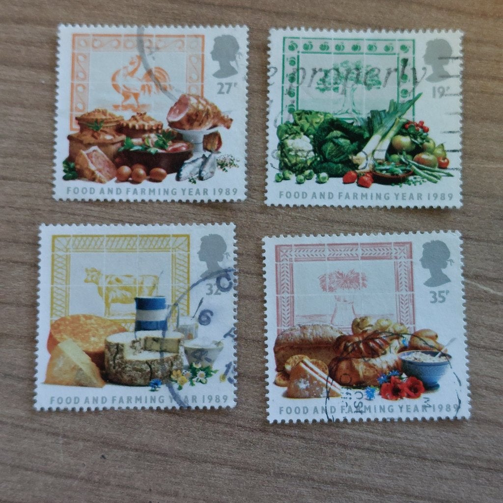 Engeland  1989 food en farming  Mi 1194 - 1197, Ophalen of Verzenden, Gestempeld