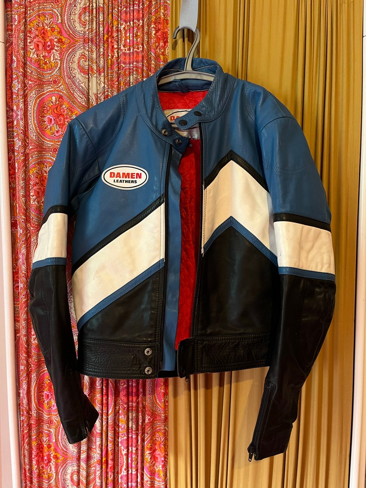 Vintage Damen Leathers Leathers motorjack maat  50, Ophalen of Verzenden, Zo goed als nieuw, Maat 48/50 (M), Meerkleurig