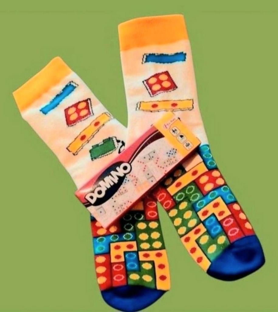 DOMINO SOKKEN + MINI DOMINO SPEL, Ophalen of Verzenden, Nieuw, Overige maten, Overige kleuren