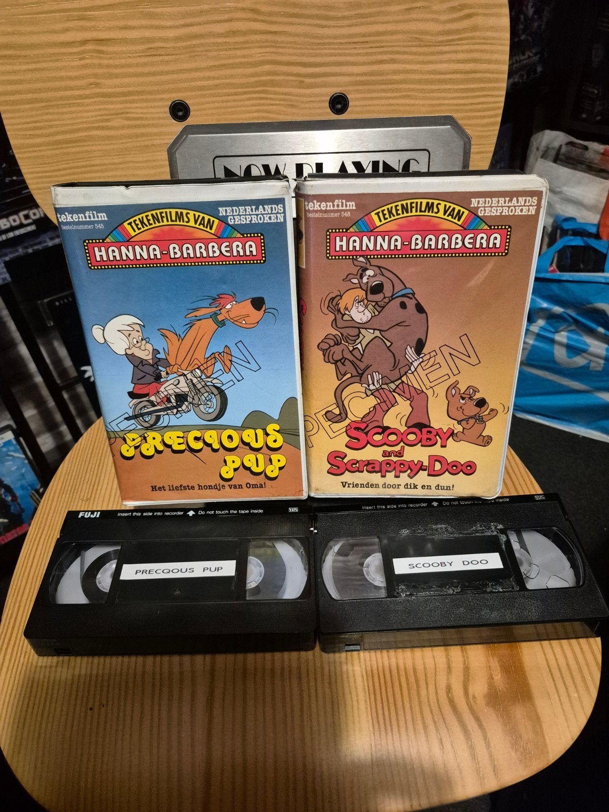 VHS: Scooby Doo en Scrappy Doo & Precious Pup (NL gesproken), Gebruikt, Alle leeftijden, Kinderfilm, VHS