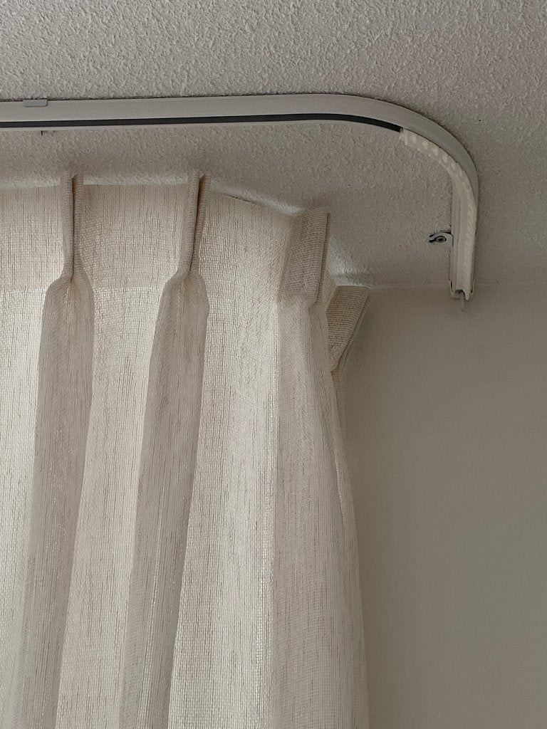 gordijn rail inclusief bochten, Huis en Inrichting, Ophalen, Kwantum, Wit, Metaal