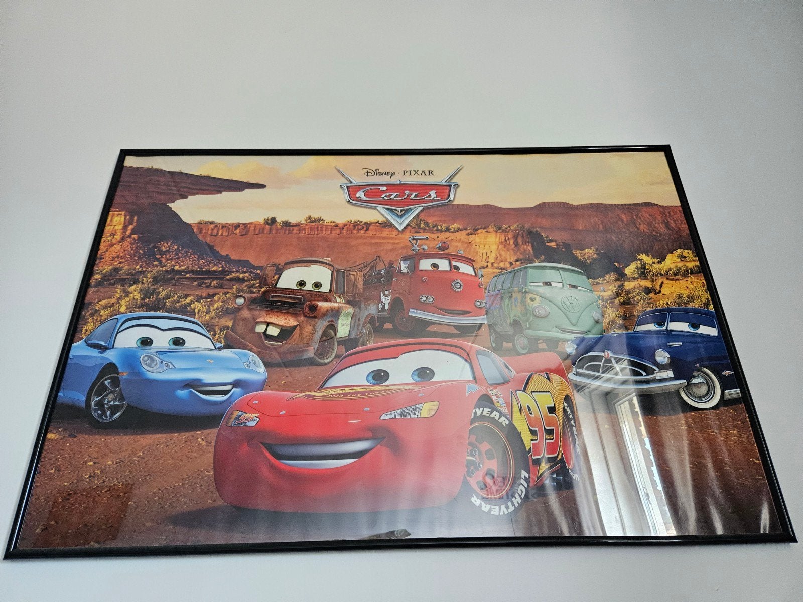 Disney Pixar Cars in groot fotolijst, Ophalen, Overige figuren, Zo goed als nieuw
